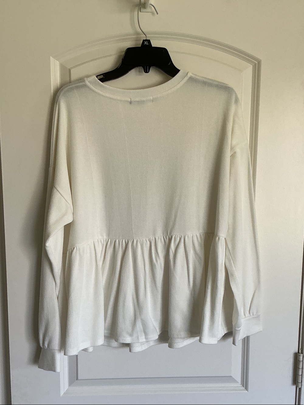 New Look Cream Peplum Maternity Long Sleeve Top - Women's - Picture 3 of 4